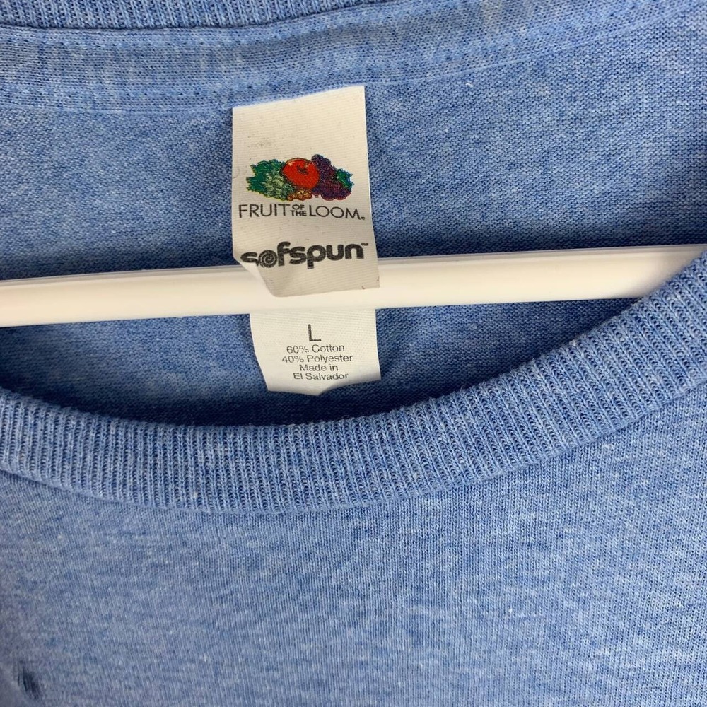 Malibu California T Shirt Top Surf Fruit of the Loom Large Blue New Men - Picture 3 of 7
